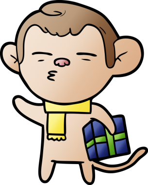 bir insan tarafından çizilmiş şüpheli maymun çizgi filmi