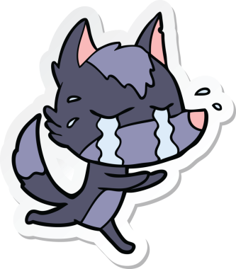 Bir insan tarafından çizilmiş bir karikatür çıkartması.