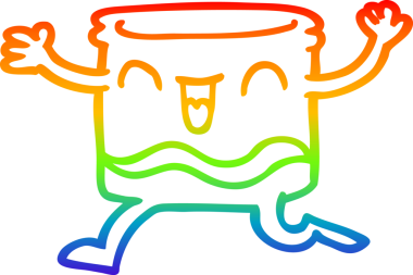 gökkuşağı gradyan çizgi çizimi bir insan tarafından çizilmiş mutlu bir taklacı