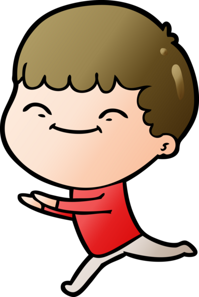 Bir insan tarafından çizilmiş mutlu çocuk çizgi filmi.