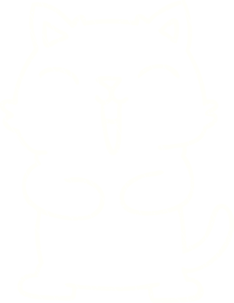 Bir insan tarafından çizilen Mutlu Kedi Tebeşiri