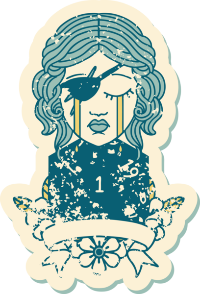 Retro Dövme Tarzı Ağlayan İnsan Haydut Doğal bir rulo bir insan tarafından çizilmiş