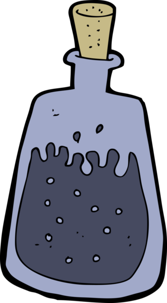 bir insan tarafından çizilmiş eski bir mürekkep kabı.
