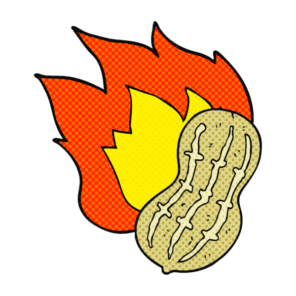 Bir insan tarafından çizilmiş el yazısıyla çizilmiş karikatür tarzı fıstık.