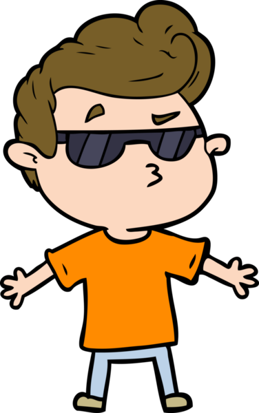 Bir insan tarafından çizilmiş havalı bir çizgi film.