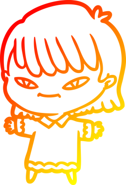 Bir insan tarafından çizilmiş bir karikatür kadın çizimi