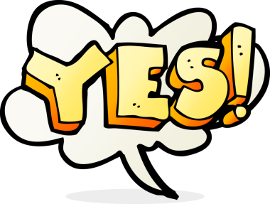 Bir insan tarafından çizilmiş serbest çizim karikatür evet tasarım ögesi