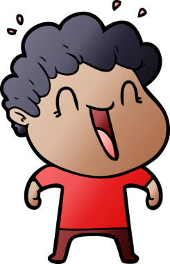 Bir insan tarafından çizilmiş mutlu bir adam.