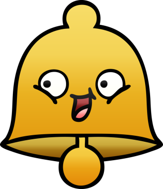 bir insan tarafından çizilmiş bir çanın gölgelenmiş karikatürü