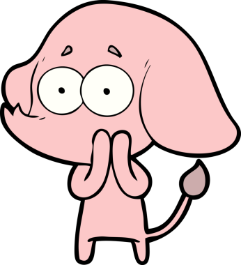 bir insan tarafından çizilmiş belirsiz bir fil.