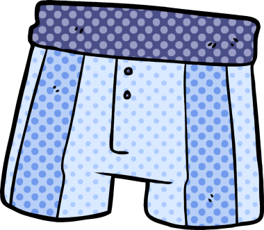 Bir insan tarafından çizilmiş boksör şortu.