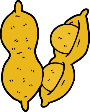 Bir insan tarafından çizilmiş yerfıstığı.