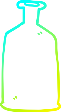 Bir insan tarafından çizilen cam şişenin soğuk gradyan çizgisi.