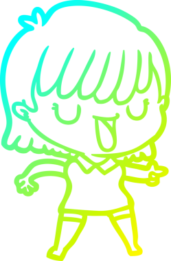 Bir insan tarafından çizilmiş bir karikatür kadın çizimi.