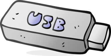 Bir insan tarafından çizilmiş serbest çizim USB çubuğu