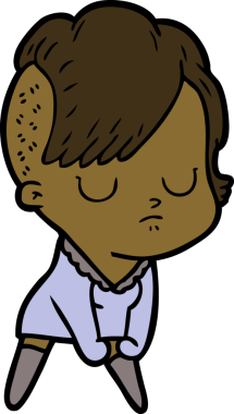 Bir insan tarafından çizilmiş karikatür kadın.