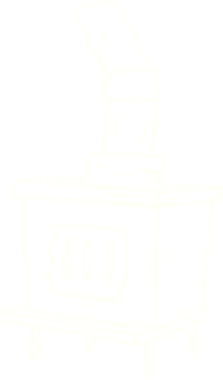 Bir insan tarafından çizilmiş odun sobası tebeşiri.