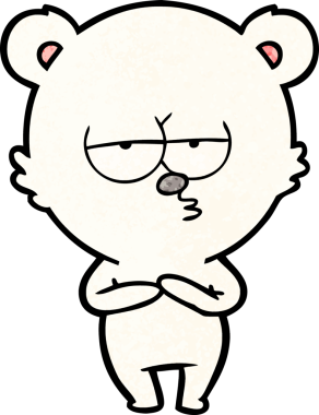 Bir insan tarafından çizilmiş kutup ayısı karikatürü