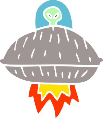 Bir insan tarafından çizilmiş uzaylı uzay gemisini karala