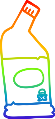 Bir insan tarafından çizilmiş bir çamaşır suyu temizleyicisinin çizimi.