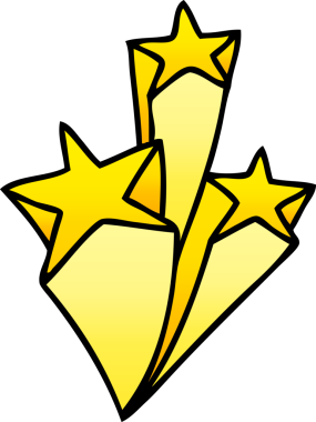 bir insan tarafından çizilmiş gölgelenmiş garip çizgi film yıldızları