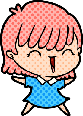 Bir insan tarafından çizilmiş karikatür kadın.