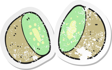 Bir insan tarafından çizilmiş karikatür kivinin sıkıntılı çıkartması.