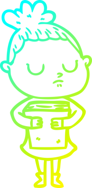 Bir insan tarafından çizilmiş soğuk bir çizgi film çizimi.