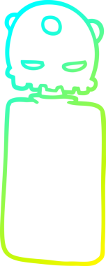 Bir insan tarafından çizilmiş soğuk gradyan robot çizimi