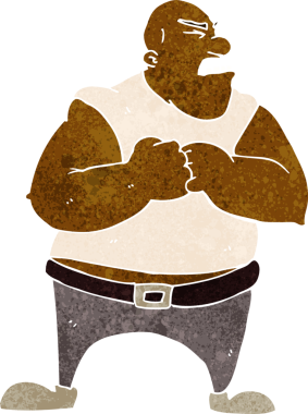 bir insan tarafından çizilmiş vahşi bir adam.