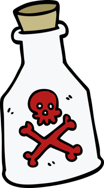 Bir insan tarafından çizilmiş karalama zehri.