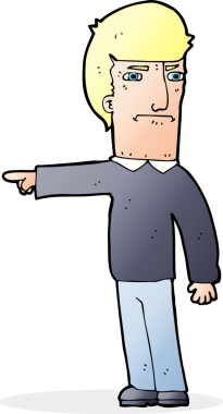 Bir insan tarafından çizilmiş çizgi filmci.