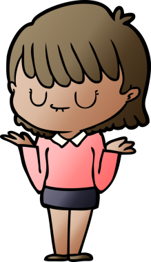 Bir insan tarafından çizilmiş karikatür kadın.