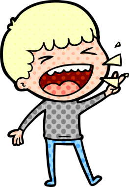 Bir insan tarafından çizilmiş gülen adam.