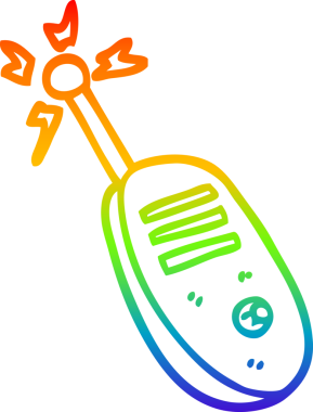 gökkuşağı gradyan çizgi çizimi bir insan tarafından çizilmiş bir karikatür telsizi