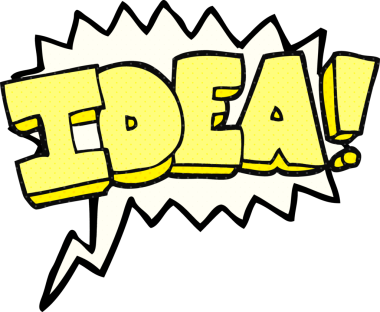 Bir insan tarafından çizilmiş serbest çizilmiş çizgi roman konuşma balonu fikir sembolü.