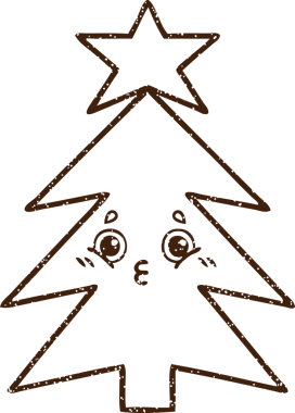 Bir insan tarafından çizilmiş Noel Ağacı Kömürü