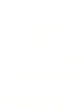 Bir insan tarafından çizilmiş Noel Tilkisi Tebeşiri