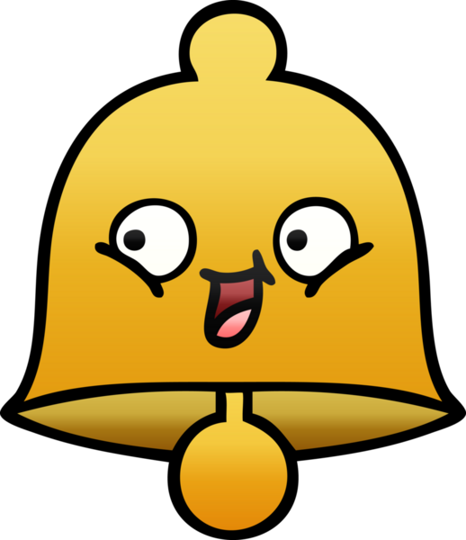 bir insan tarafından çizilmiş bir çanın gölgelenmiş karikatürü