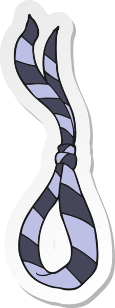 Bir insan tarafından çizilmiş bir ilmik gibi karikatür iş kravatı çıkartması.