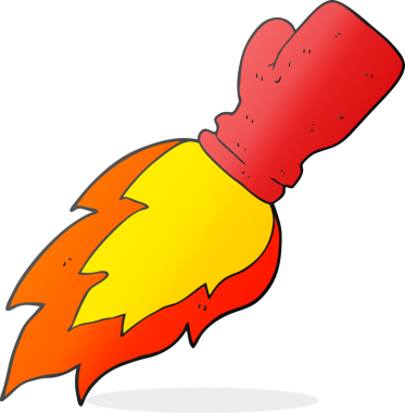 Bir insan tarafından çizilmiş serbest çizim boks eldiveni.