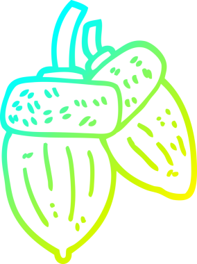 Bir insan tarafından çizilmiş bir palamut karikatürü.