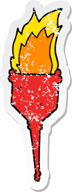 Bir insan tarafından çizilmiş yanan bir çizgi filmin sıkıntılı çıkartması.