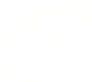 Bir insan tarafından çizilen bomba tebeşiri