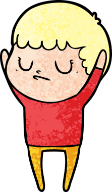 Bir insan tarafından çizilmiş huysuz çocuk çizgi filmi.