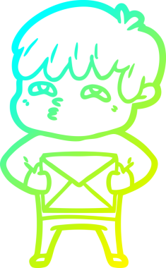 Bir insan tarafından çizilmiş soğuk gradyan çizgi çizimi.