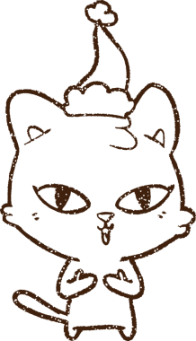 Noel Kedi Kömürü Bir insan tarafından çizilmiş