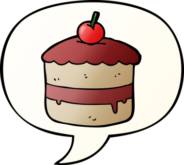 Bir insan tarafından çizilmiş, konuşma baloncuklu çizgi film pastası.