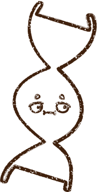 Bir insan tarafından çizilen DNA Strand Kömürü Çizimi