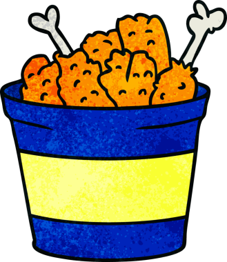 Bir insan tarafından çizilmiş el yapımı karikatür karalama kovası.